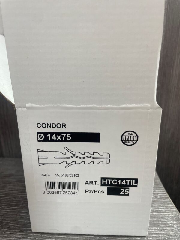 M14 x 90mm Nylon Plug Raw Plugs (25 per box) - Image 3