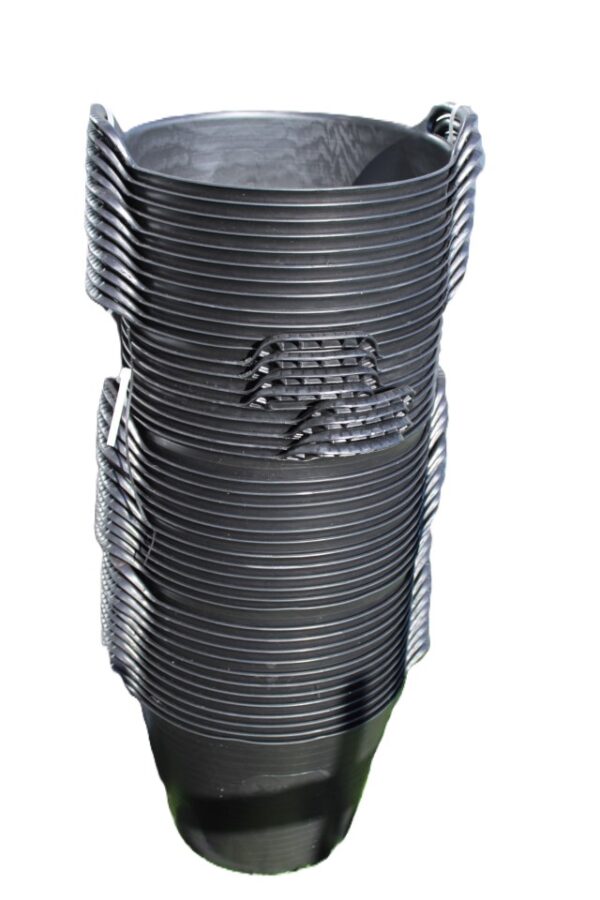 12 x 25ltr Black Buckets
