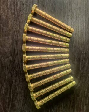 M12 x 100mm Yellow Zinc Plated Hexagon Head Thunderbolts