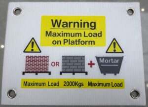 Maximum Loading Sign
