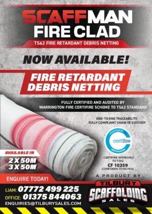 Scaffman Fire Clad TS62 Debris Netting