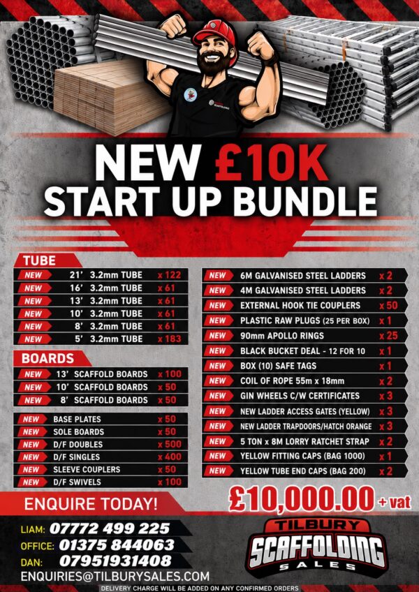 £10,000 Scaffolding Start Up Bundle (New materials)